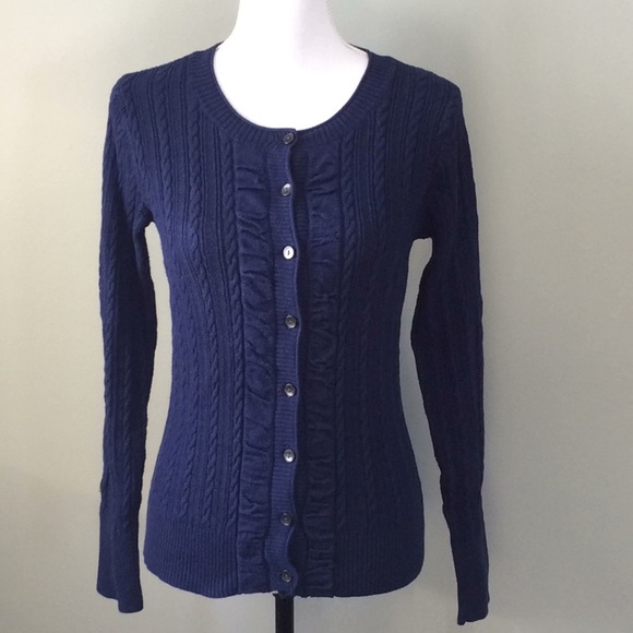 Eddie Bauer Sweaters - Eddie Bauer Blue Button Cardigan Sweater